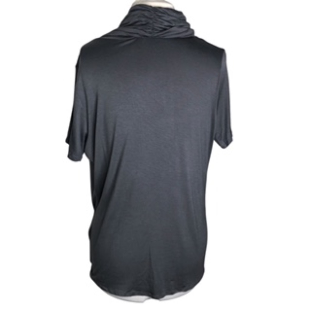 NWOT Olivia Moon Faux Cross Front Drape Style Relaxed Fit Blouse Size L - Picture 6 of 9